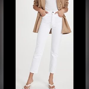 Nwt anine bing white cropped jeans